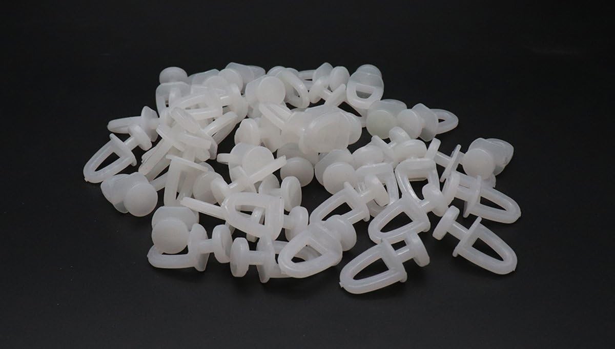 Lightweight 23mm White Plastic Curtain Carrier Rollers – 50 Pcs for Easy Use
