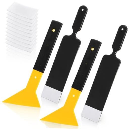 4 Pieces Window Tint Tools, Long Handle Bulldozer Squeegee Scrubber Paddle
