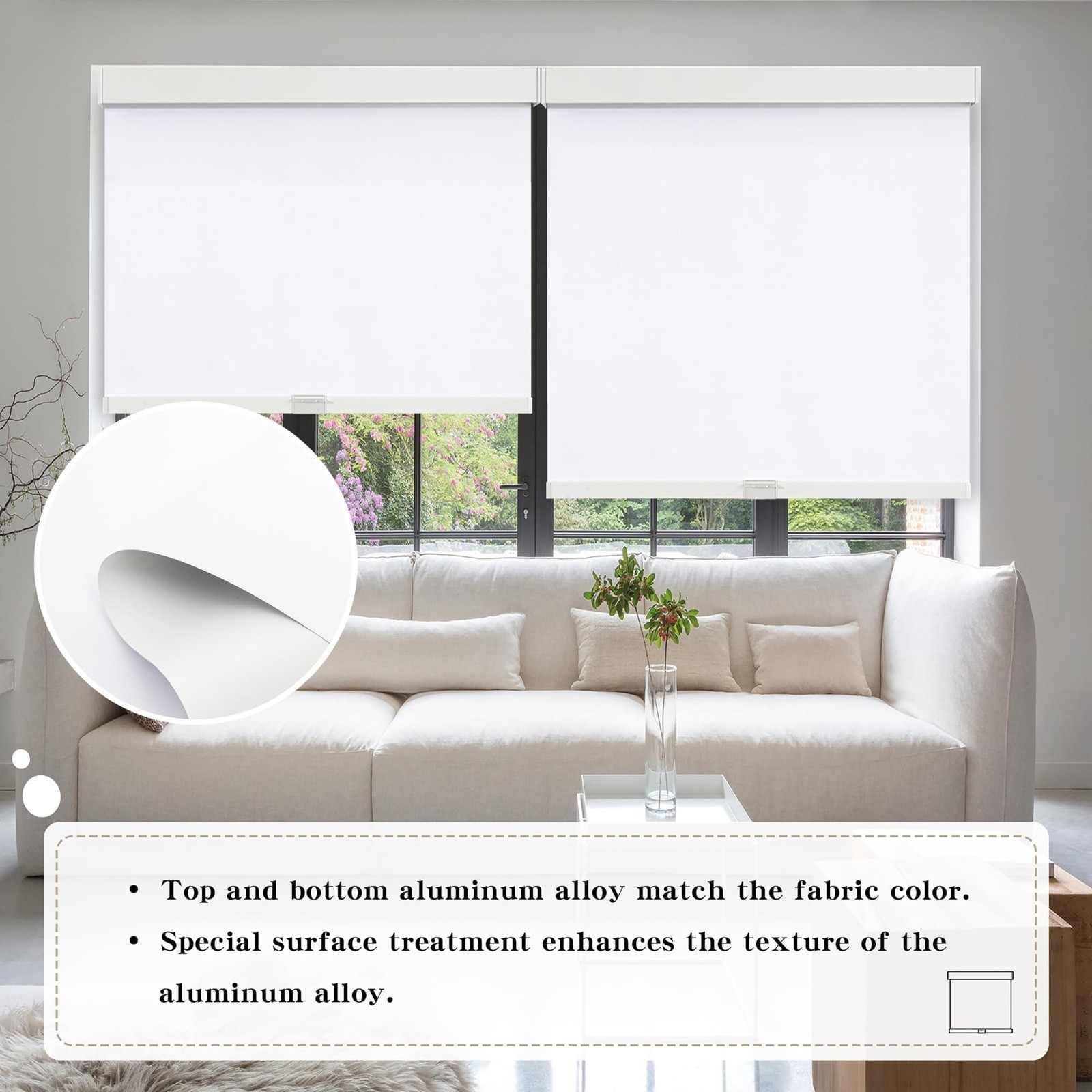 SUNOFF Cordless Blackout Roller Shade Blind 48×80 Matte Black Free Stop