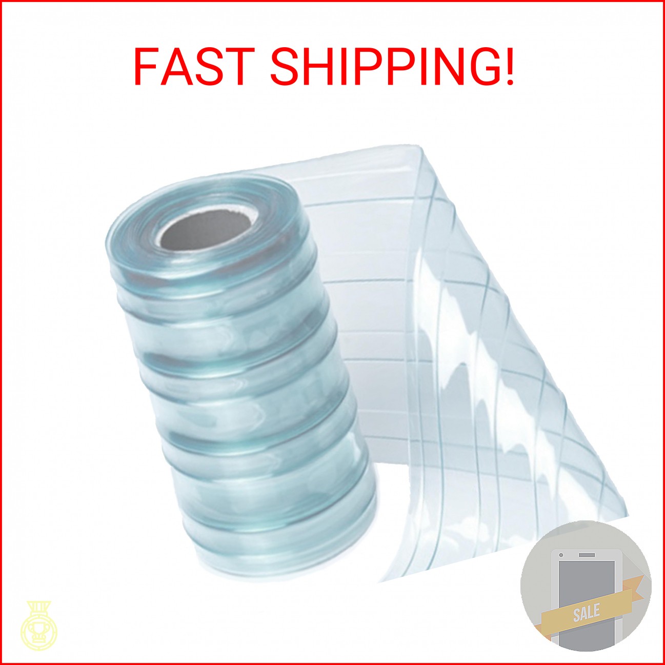 Plastic Vinyl Replacement Strip Curtain-Door – Clear Waterproof PVC for Warehous