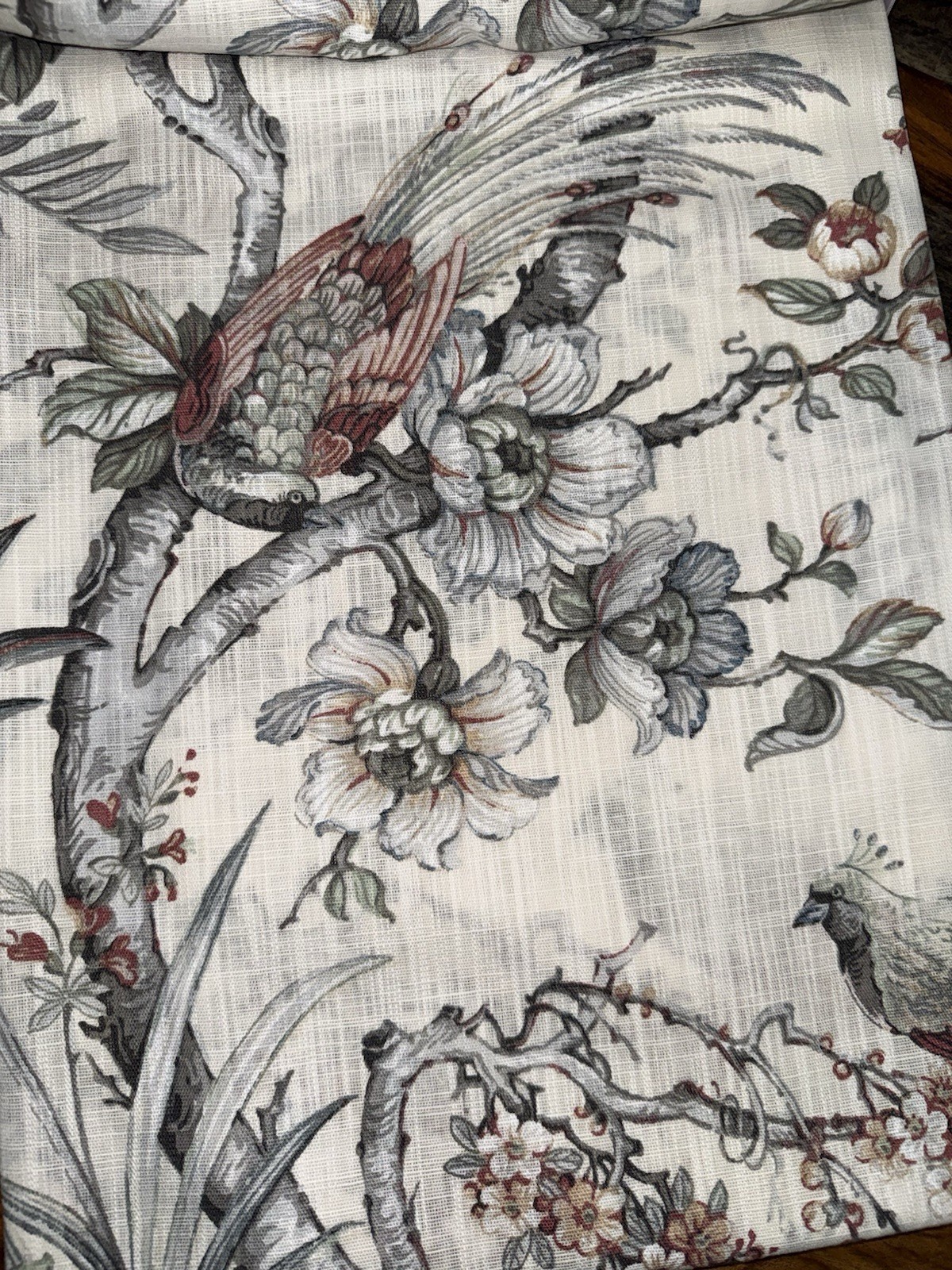 NWT MOSS & WILLOW 37” X 84″ BIRD FLORAL DESIGN CURTAINS PANEL SET OF 2