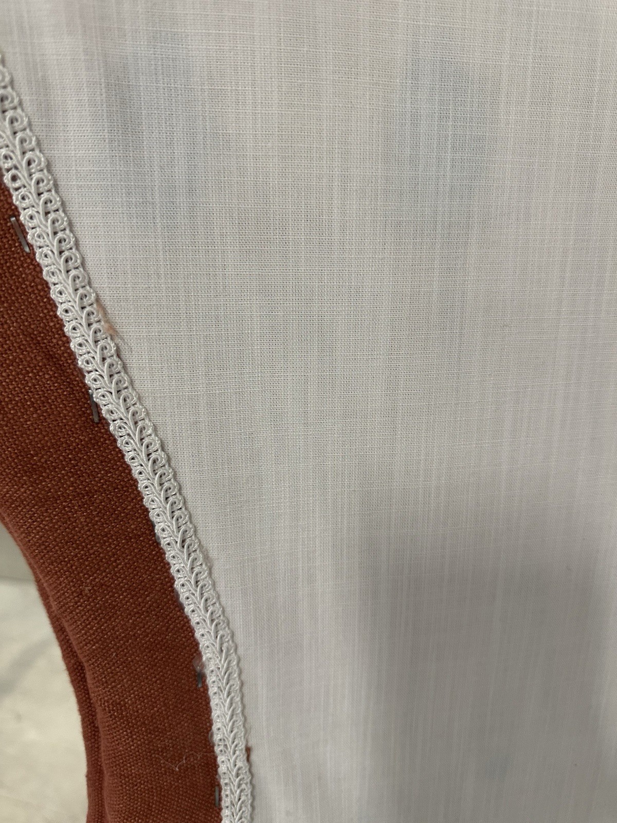 2 Custom Window Treatment Valance Cornice Boards Gray Rust Ivory