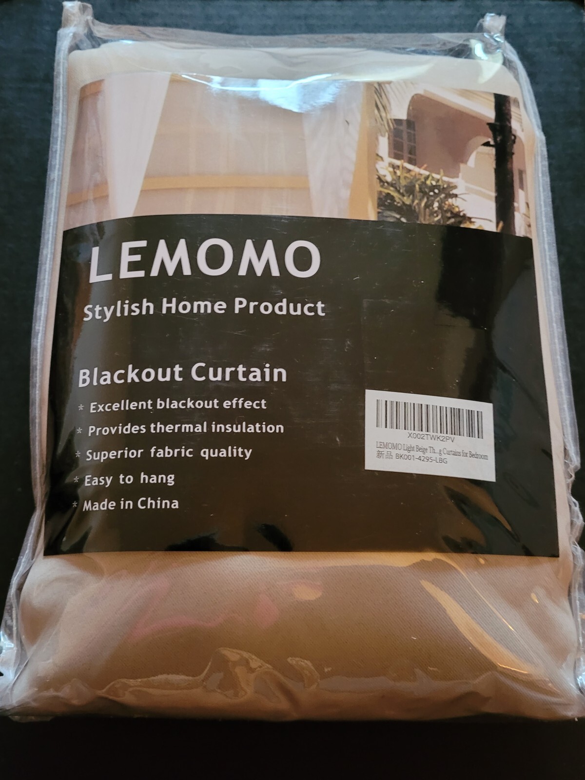 LEMOMO Light Beige Thermal Blackout Curtains/42 x 95 Inch/Set of 2 Panels NIB