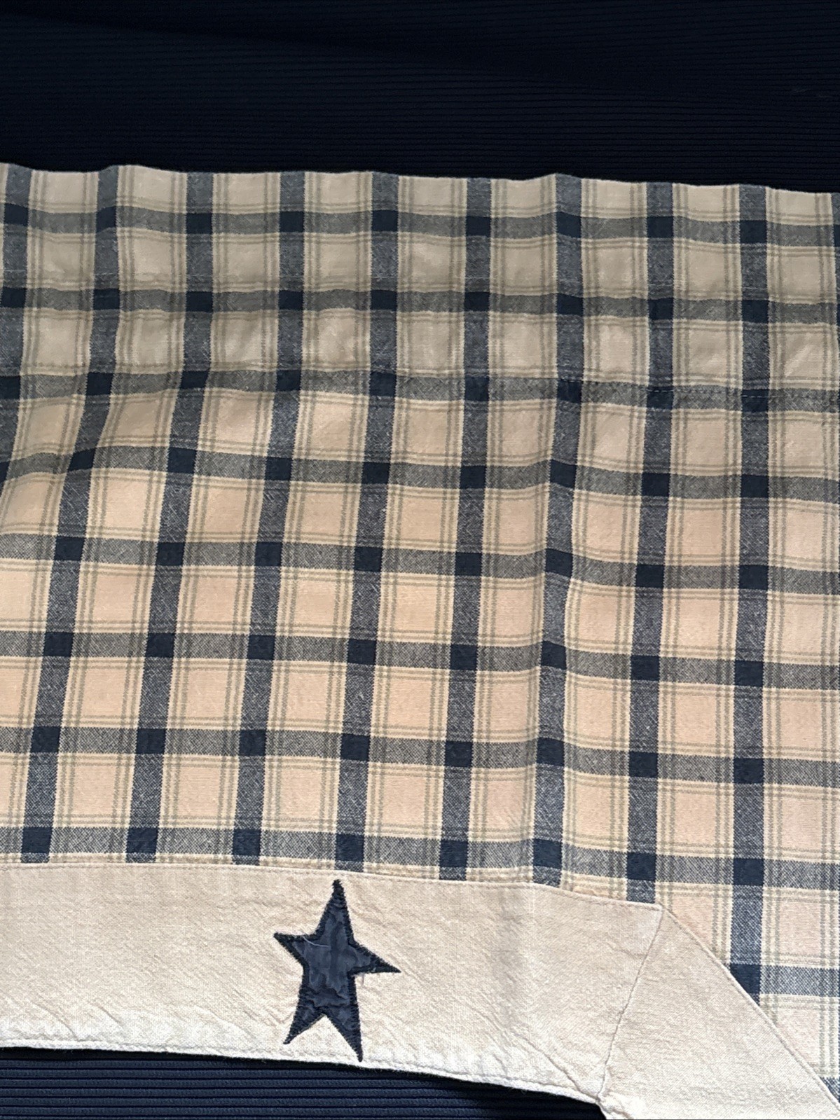 2 VHC Stratton Primitive Star Layered Valances Window Farmhouse 32 X 33