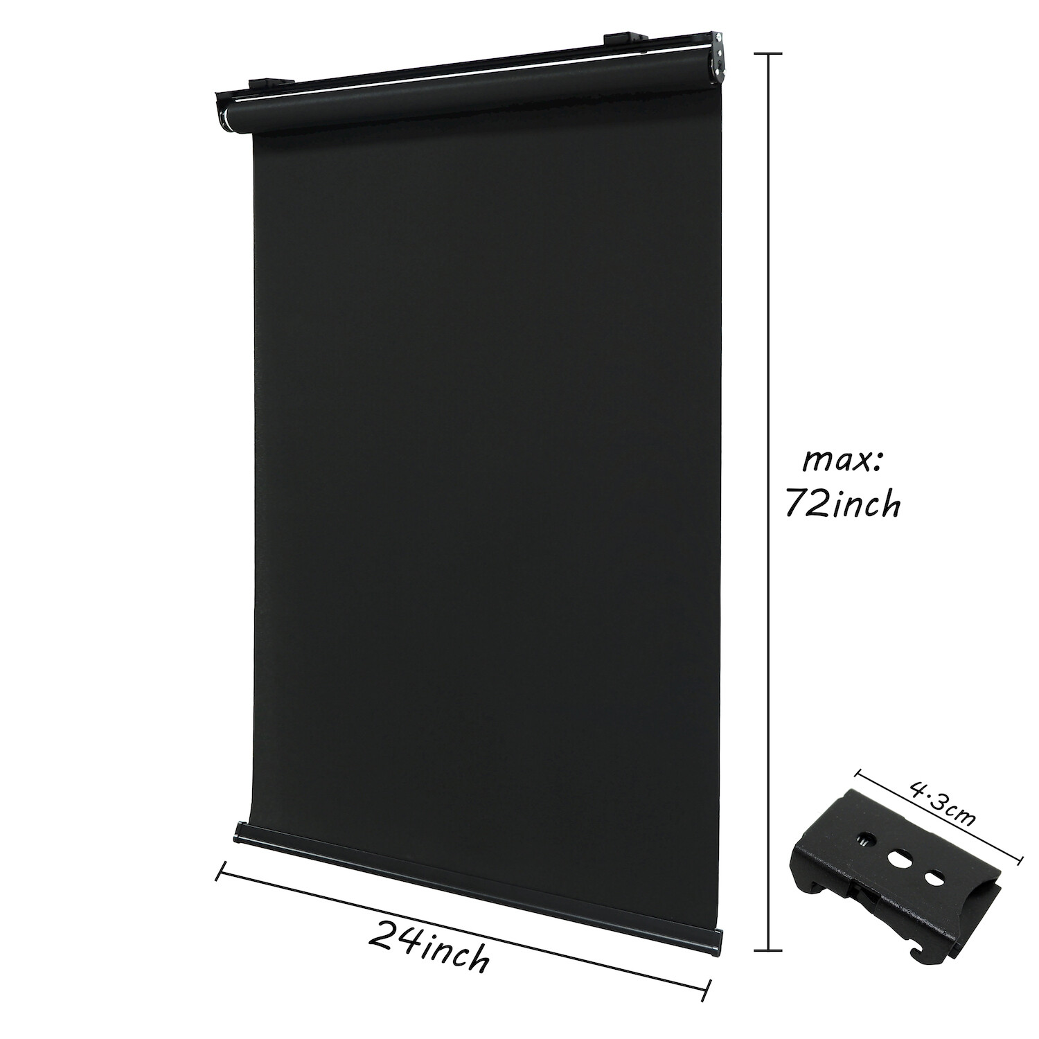 24″x72″ Cordless Light Through Roller Shades Window Blinds Waterproof Insulated