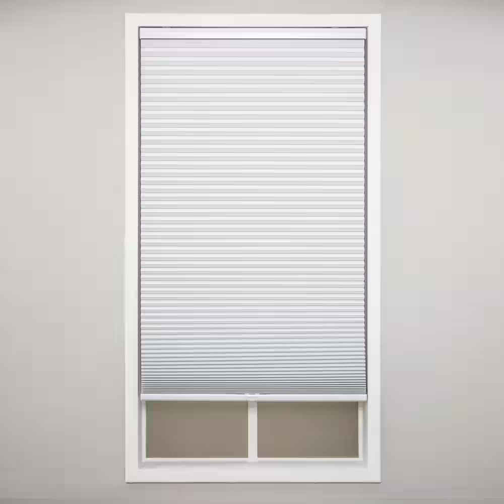 White Cordless Blackout Polyester Cellular Shades – 34 In. W X 64 In. L