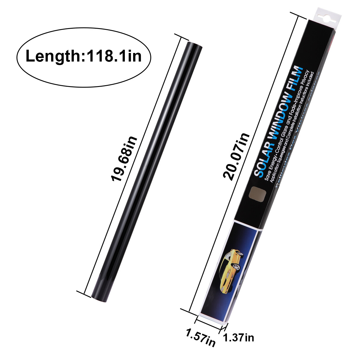 Ceramic Window Tint Roll for Home, Office, Car, Truck, Auto – Any Size & Shade