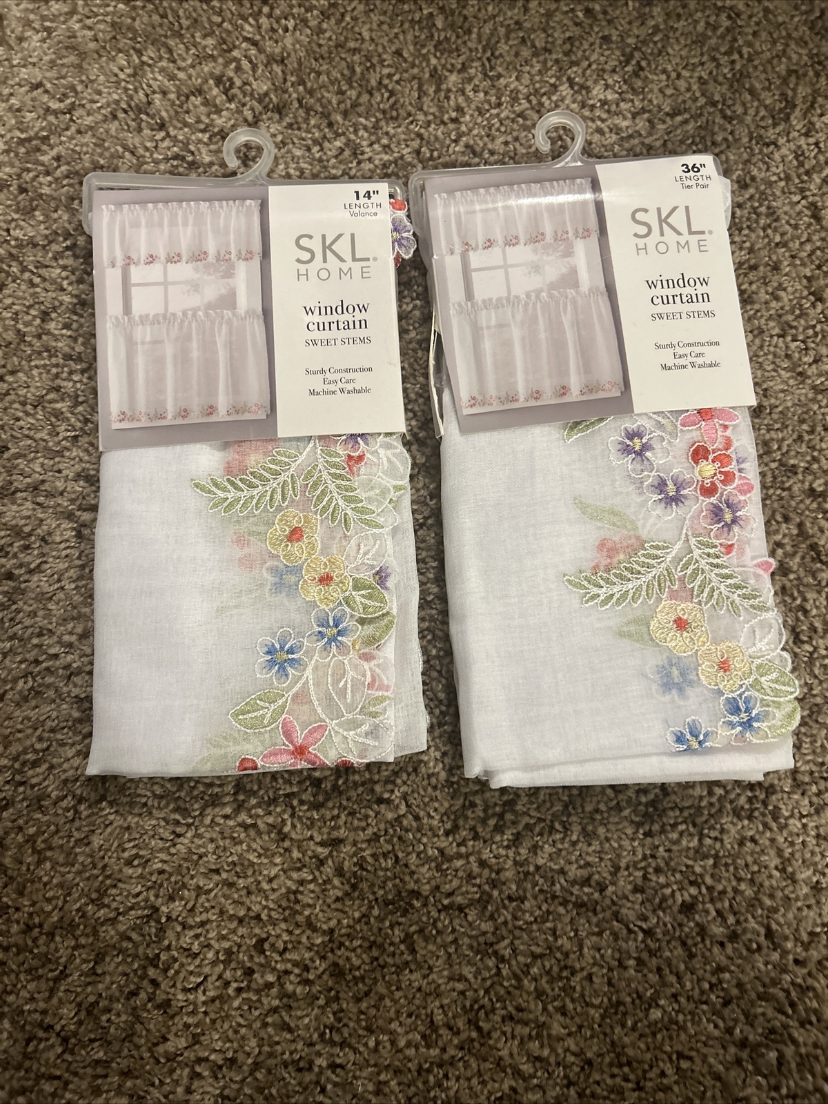 SKL HOME Window Curtain Sweet Stems Valance And Tier Pier