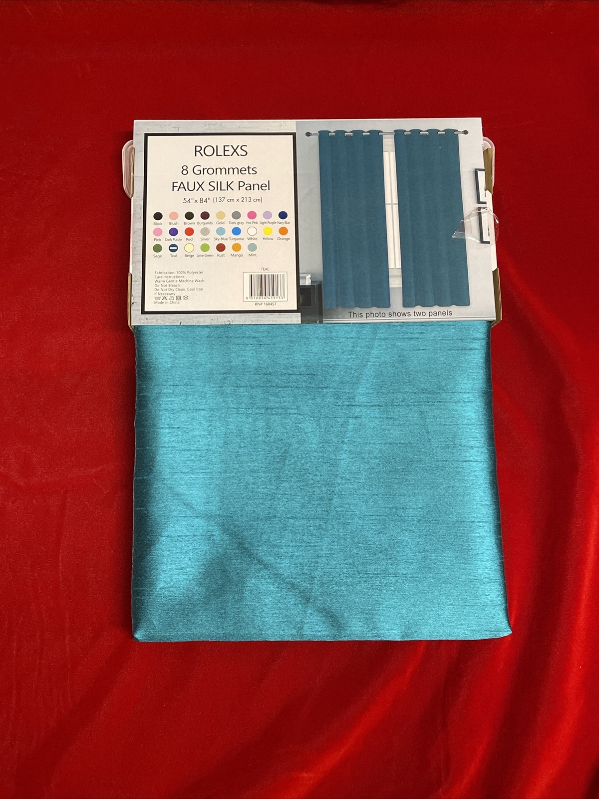 2 Panel Window Curtain Set TEAL