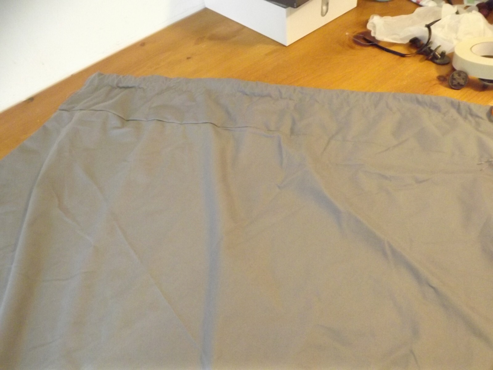 WATERFALL cascading CURVED VALANCE 2 rod pockets STEEL GRAY 8 available