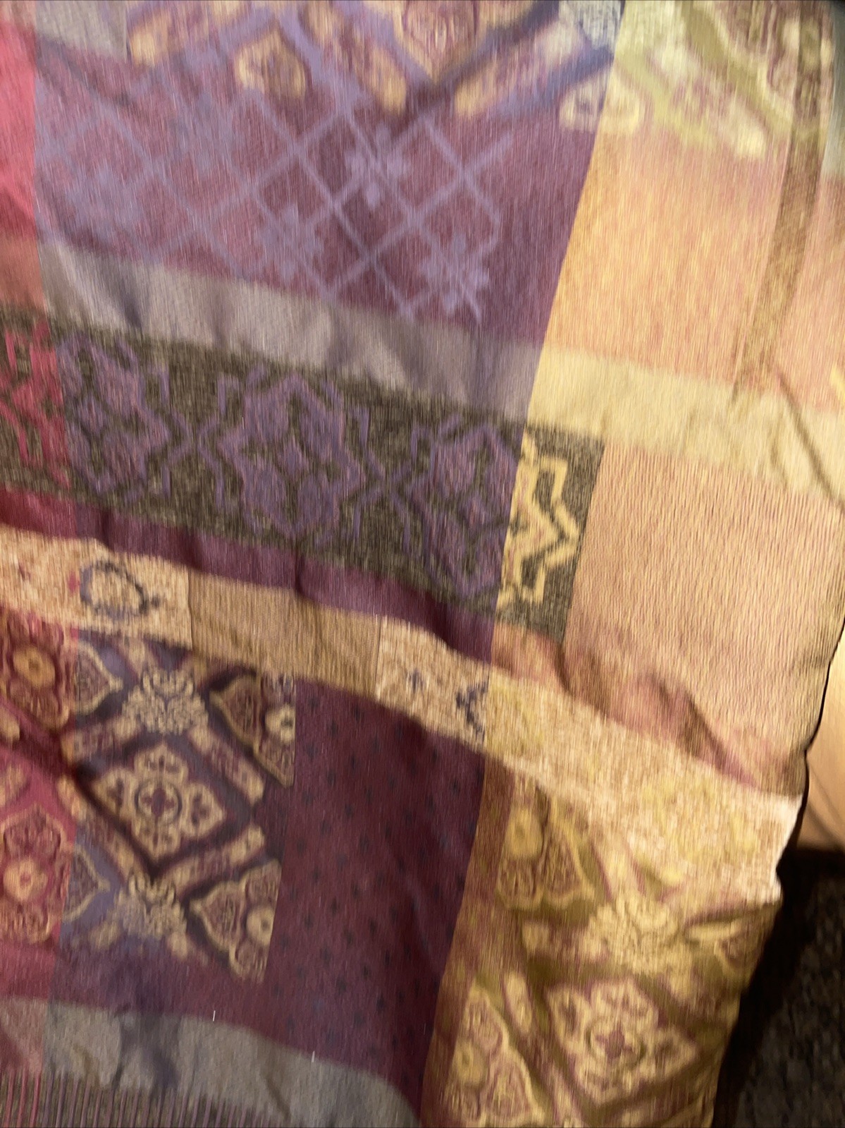 JC Penney Home Patchwork Pole top Panel Pair Set 84×54” Each Panel