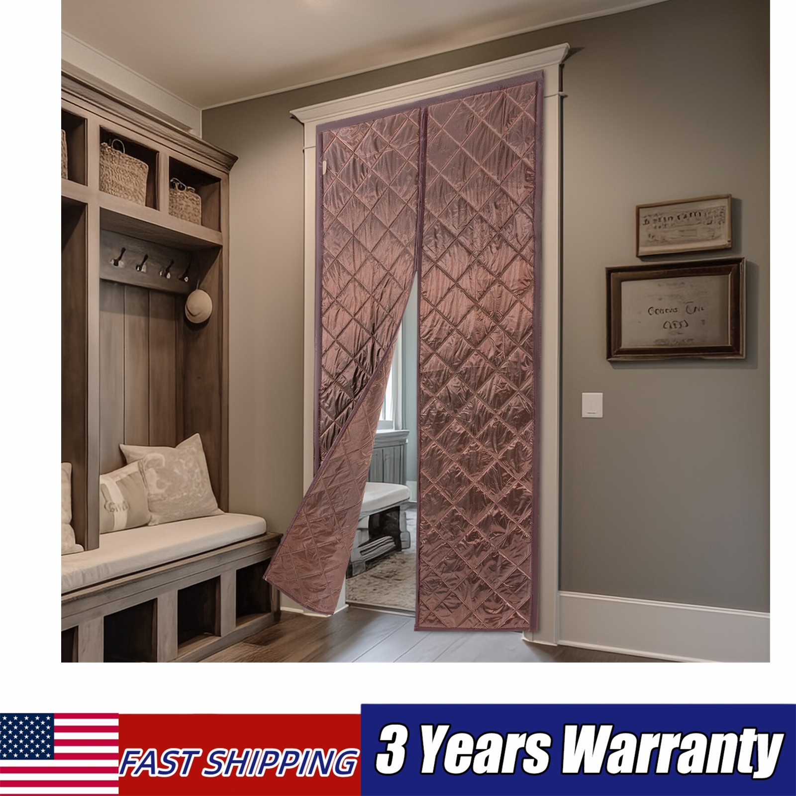 Magnetic Thermal Insulated Door Curtain Door Curtain Waterproof Door Covers