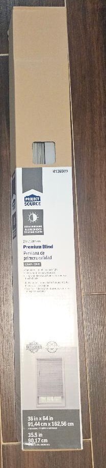 Project Source Premium 2-in Slat Width 36-in x 64-in Cordless (Gray Vinyl)