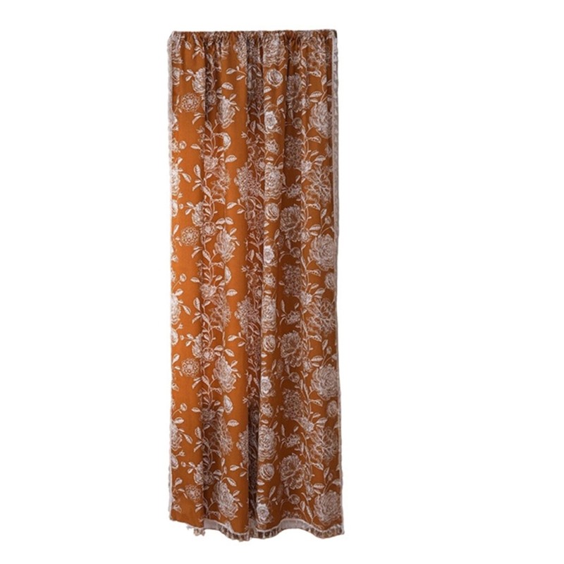 Multipurpose Polyester Curtain Dustproof Floor Cover Florals Print Decoration