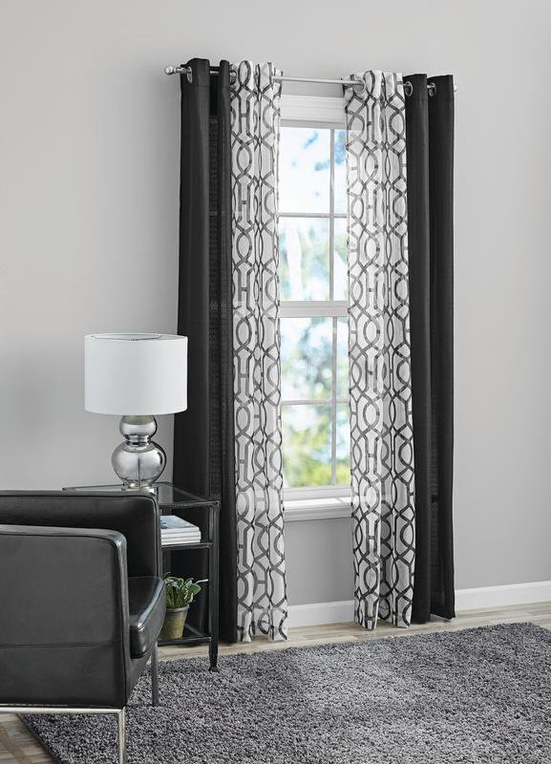 Light Filtering Grommets Curtain Set Home Decor Drapes 4 Piece 27.5″ X 84″