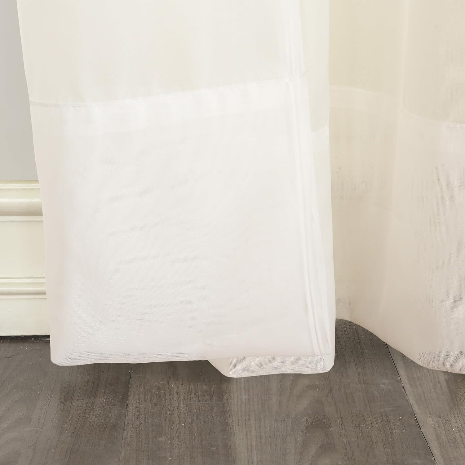 Beautiful 59″ x 54″ Eggshell Sheer Rod Pocket Curtain Panel for Any Room