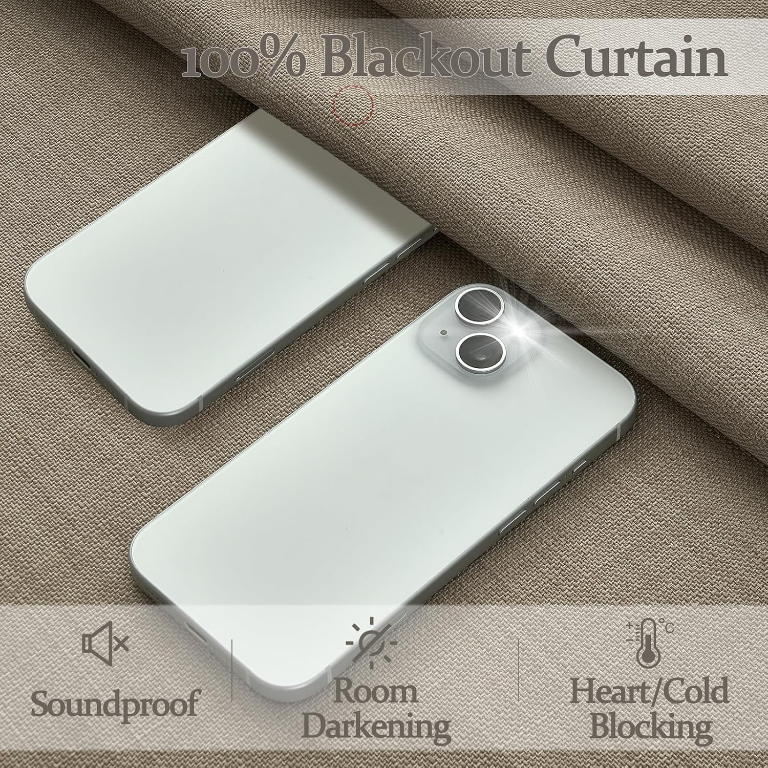 70 Inch Extra Wide Memory Trained Pinch Pleated Blackout Living Room Curtains