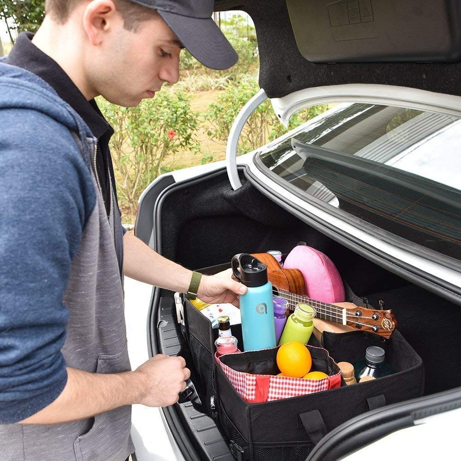 MIU COLOR Trunk Organizer for SUV, Sturdy Car Organizer, Non-Slip Bottom, Fol…