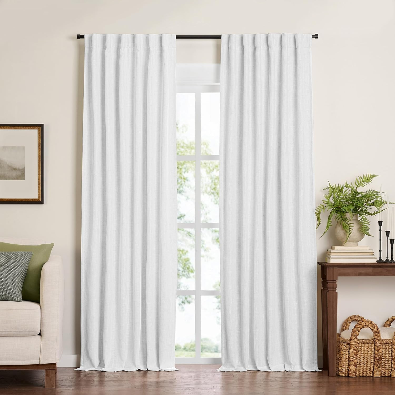 Home Fashions Harrow Solid Texture Blackout Single Window Curtain Panel, 52″X84″