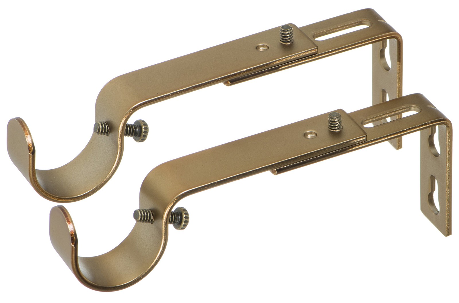 Adjustable Brackets for Curtain Rods – for 1 or 1 1/8 Inch Rods. Set of 2 – W…