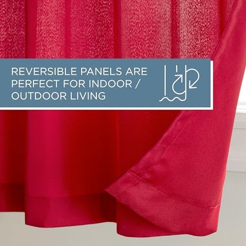 Cabana Solid Heavyweight Indoor Outdoor 54″W x 84″L (Pack of 2) Radiant Red