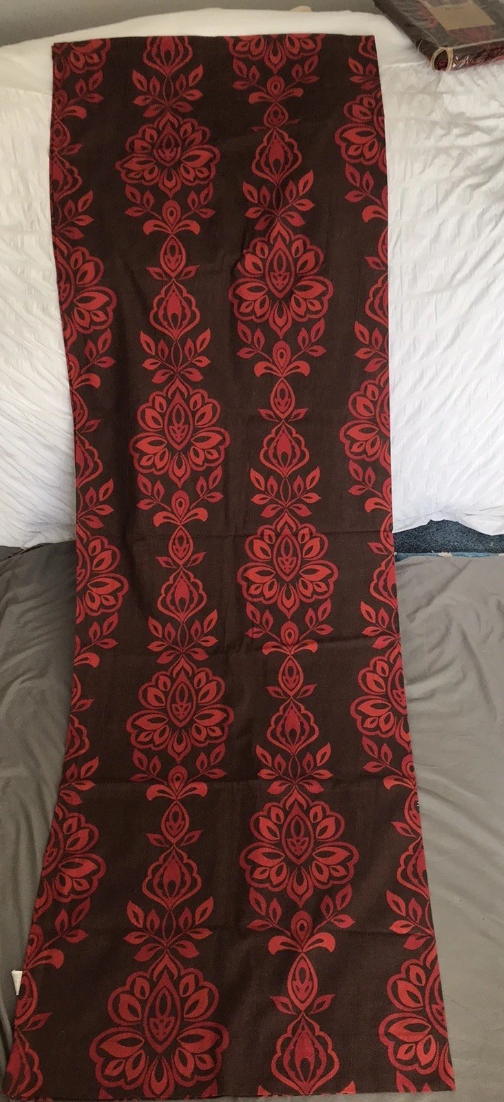 Set Of 7 Pier 1 Panels Red Floral 54×85”