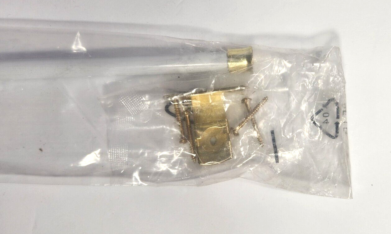 Kirsch 7/16″ White Round Sash Curtain Rod, 28″ to 48″ set of 2 New