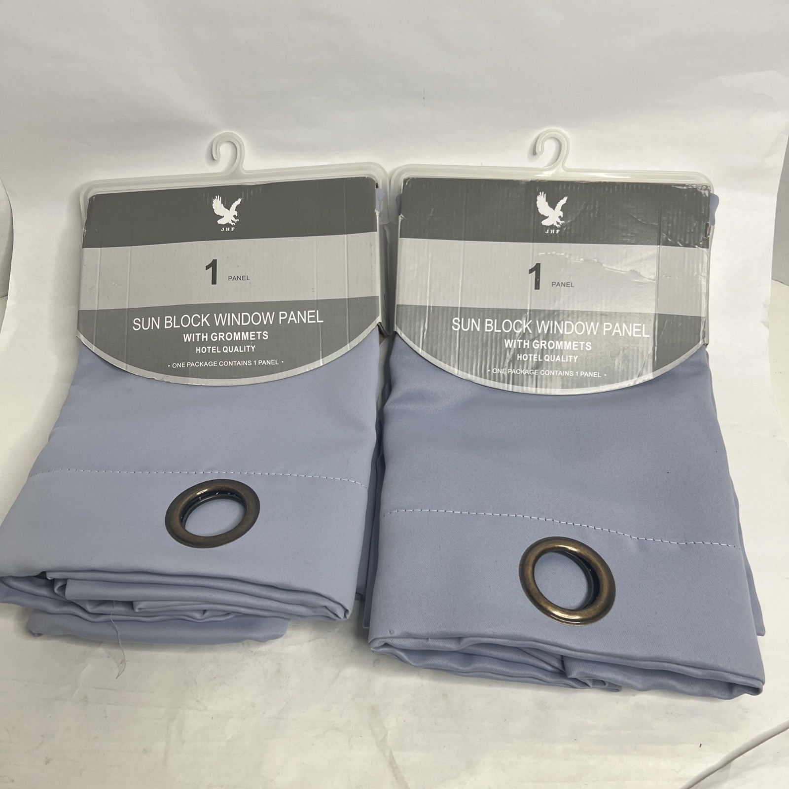 JHF Sunblock Window Panel With grommets 55”X84”L grey 2 pack New