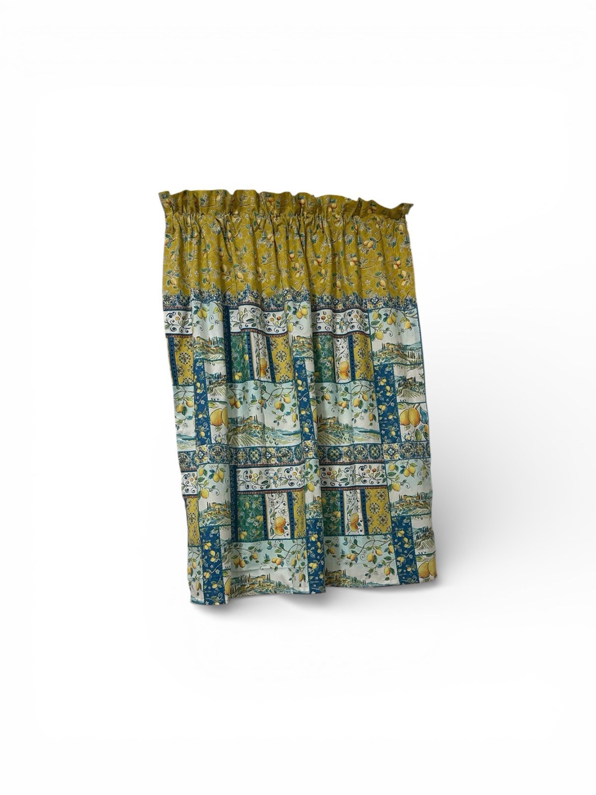lemon curtains handmade new set of 2 panels 90×38 length