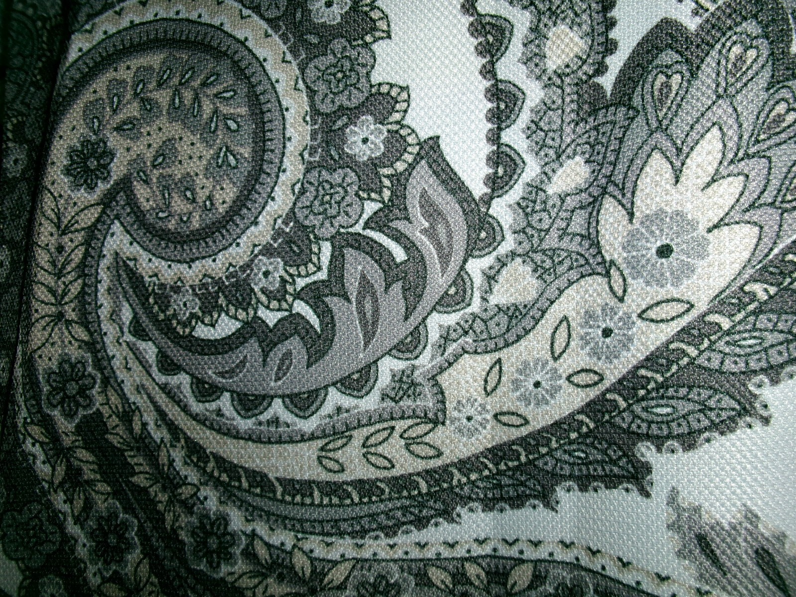 The Big One Gray White Paisley Window Curtain Panel Pack Of 2 Size 36”x 84″