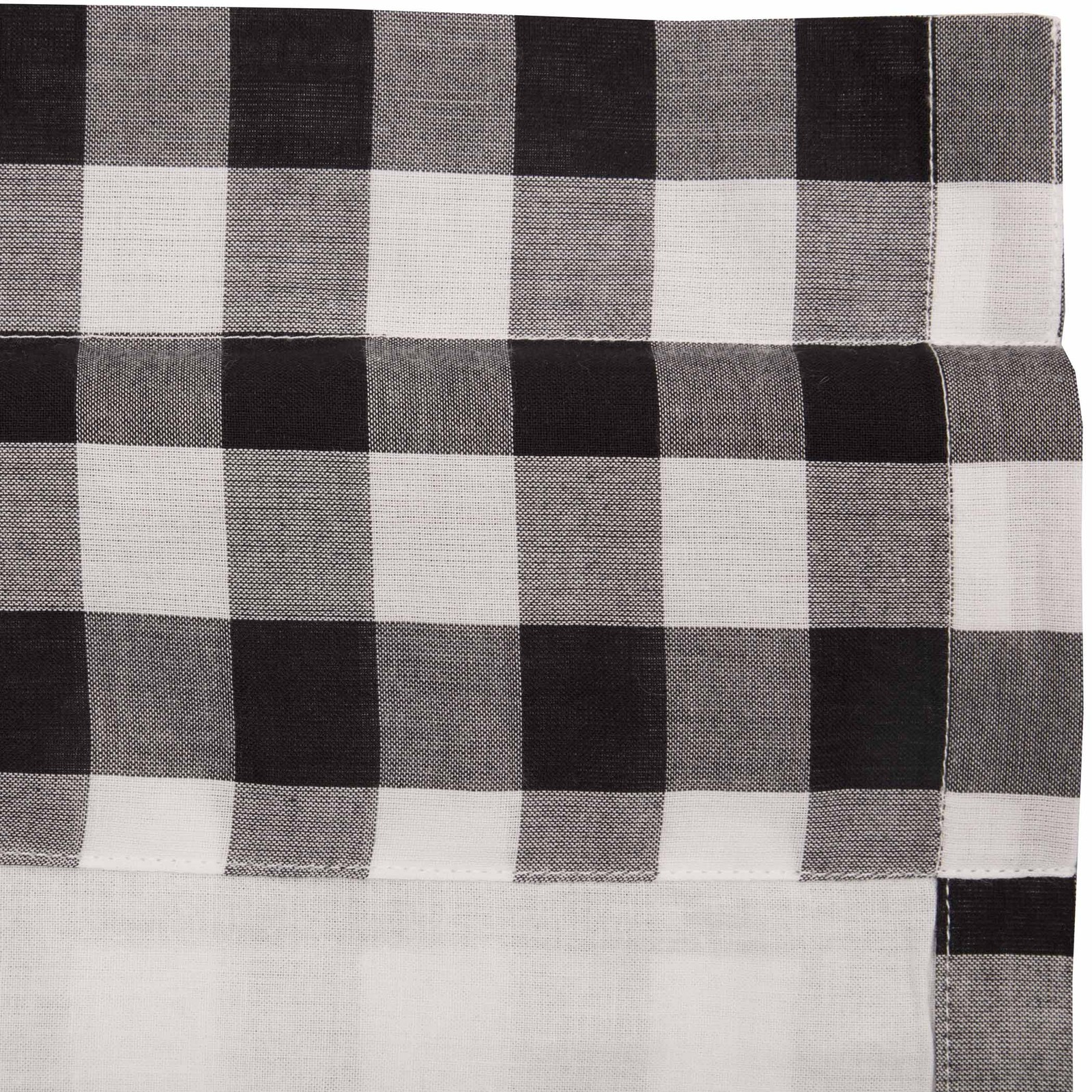 Farmhouse 24″x36″ Tier Pair Black Rod Pocket Kitchen Window Curtains VHC Brands