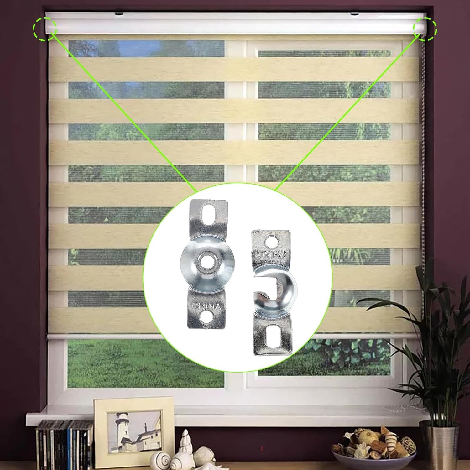 High-Quality Inside Mount Metal Brackets – Secure Roller Shades for All Spaces