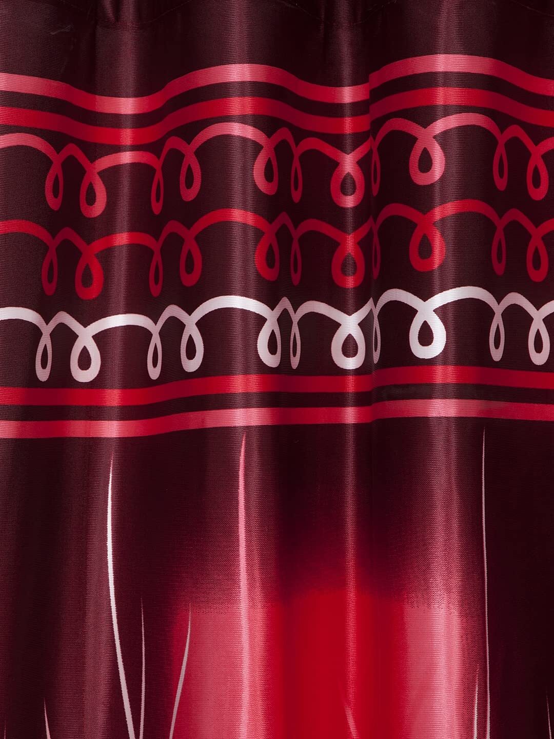 2 Piece Eyelet Polyester Door Curtain Set 7ft Maroon