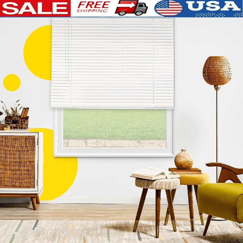 Cordless Mini Blinds Vinyl Window Shades Light Control Privacy Easy Clean New