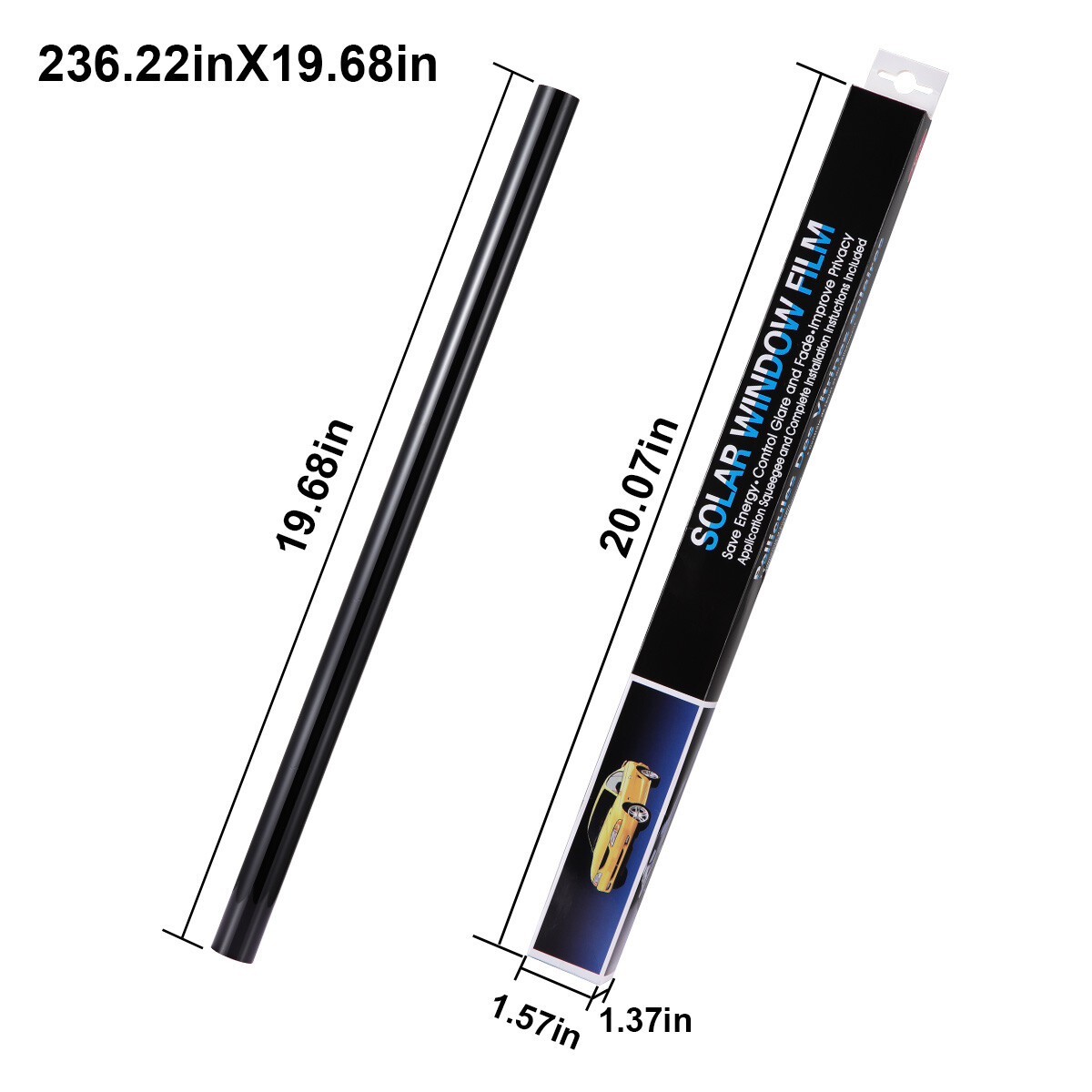 Uncut Roll Window Tint Film 15% VLT 20″x 10/20ft Car Home Office Glass 300/600cm