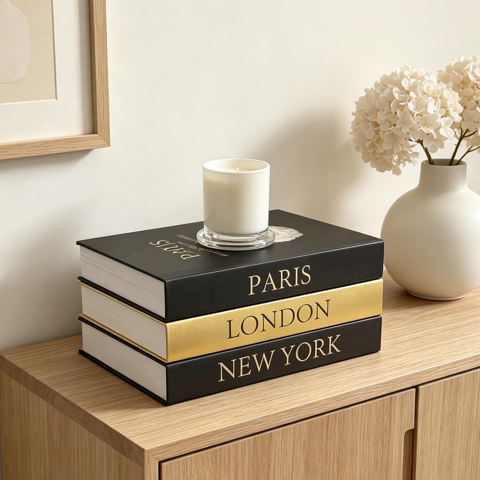 Decorative Books for Coffee Table Decor,3 PCS Stylish Fake Books of Room Deco…