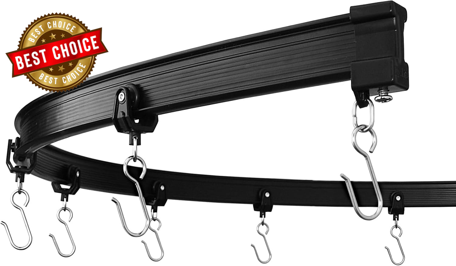 Black Flexible Ceiling Mount Curtain Track (20 Ft), Hospital Curtain Track Syste