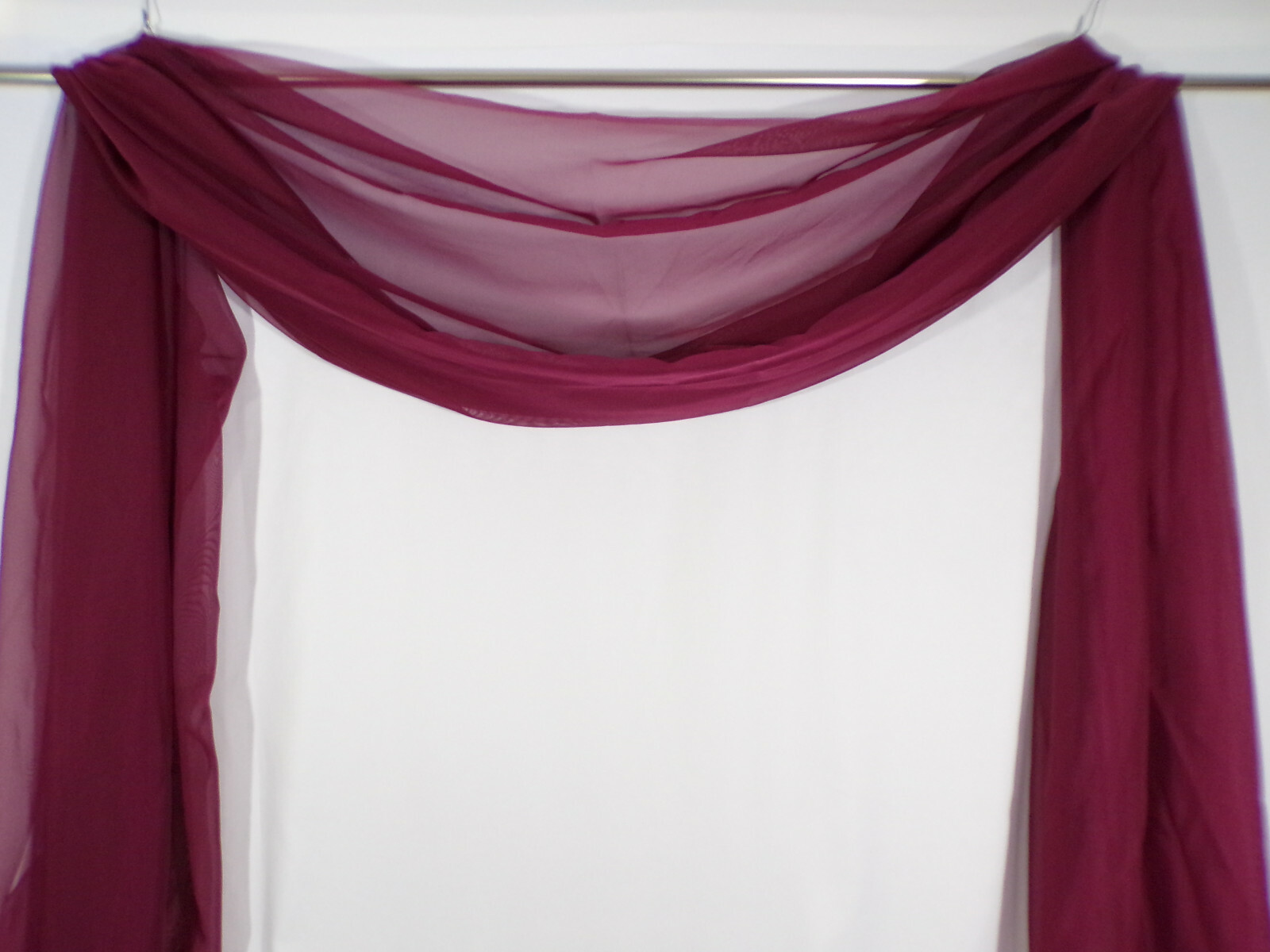 Vintage Window Scarf Panel 216″ x 58″ Classic Burgundy Polyester Sheer D22