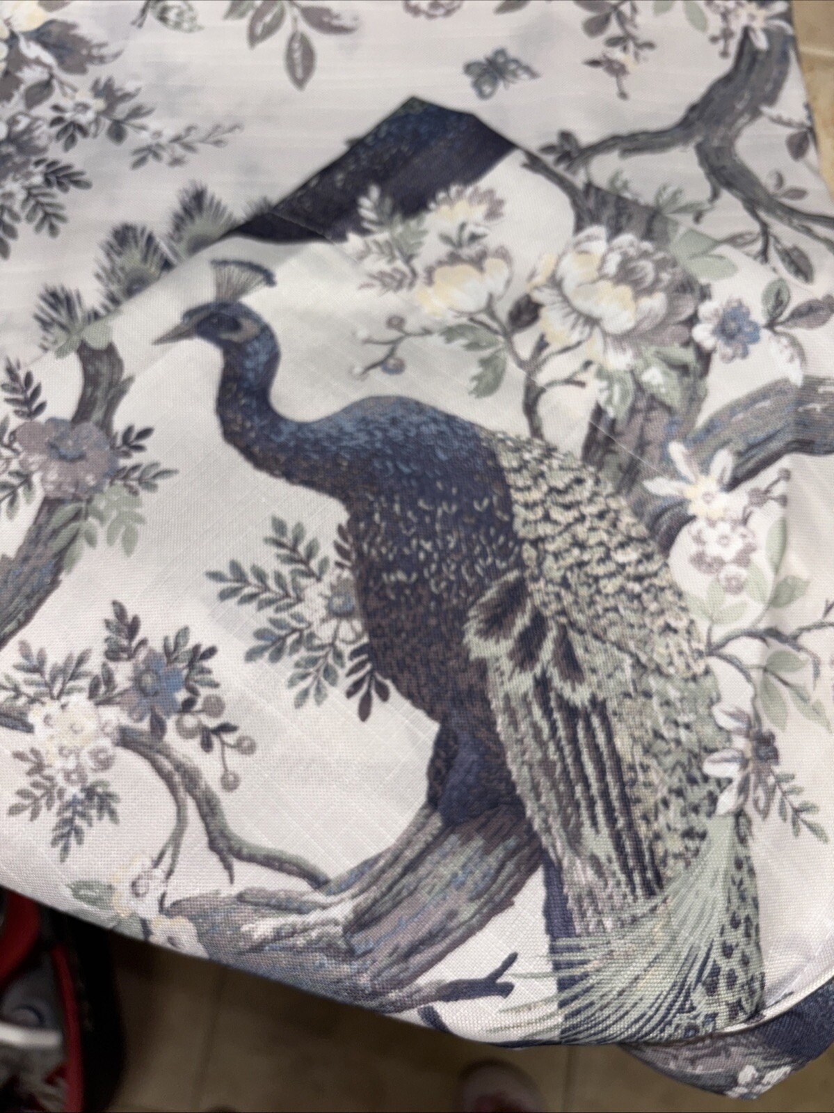 2 Laura Ashley Belvedere Peacock Floral Blue Green Window Curtains Panel 38×84