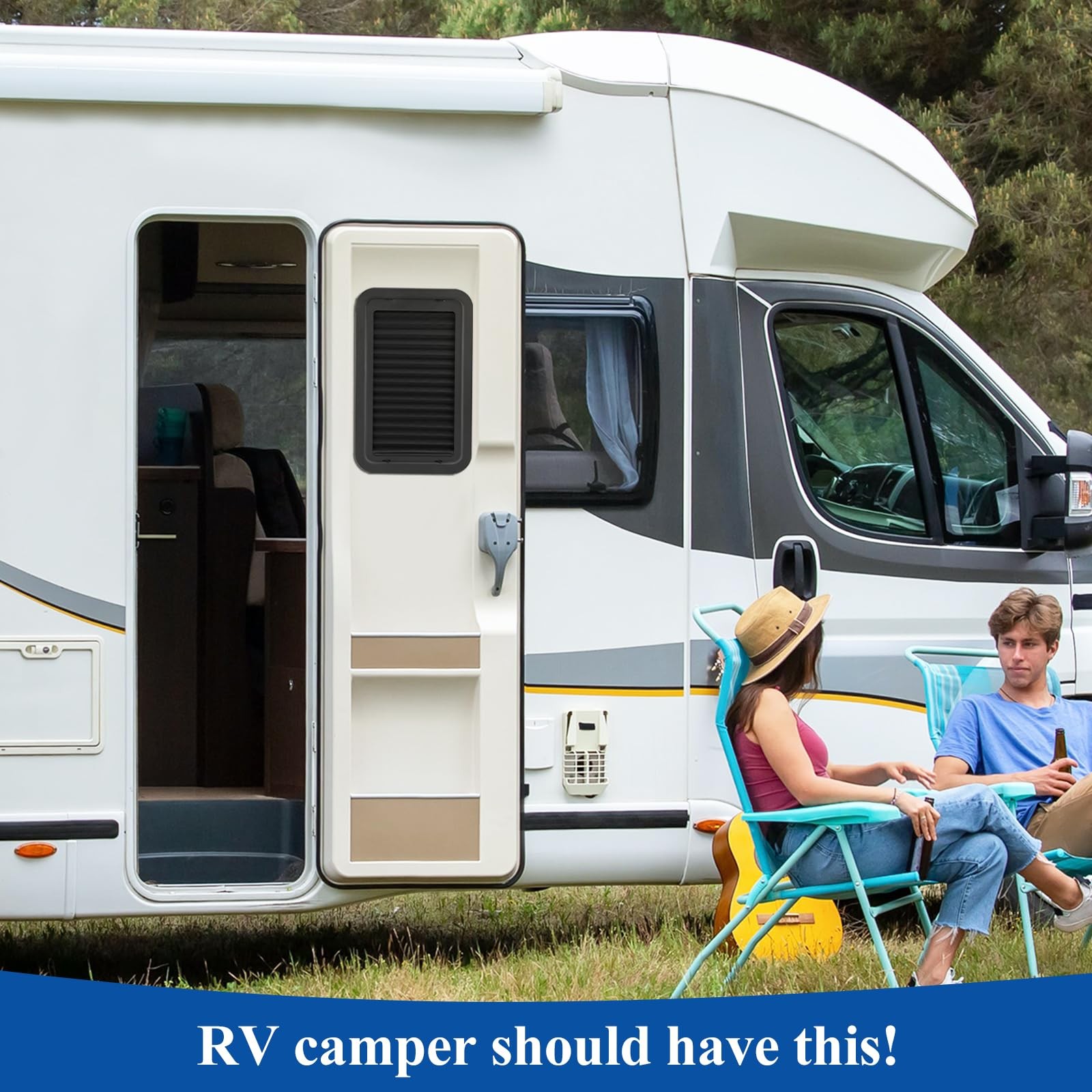 Replacement for Lippert RV Door Window 12”x21” Thin Shade Ready RV Entry Doors