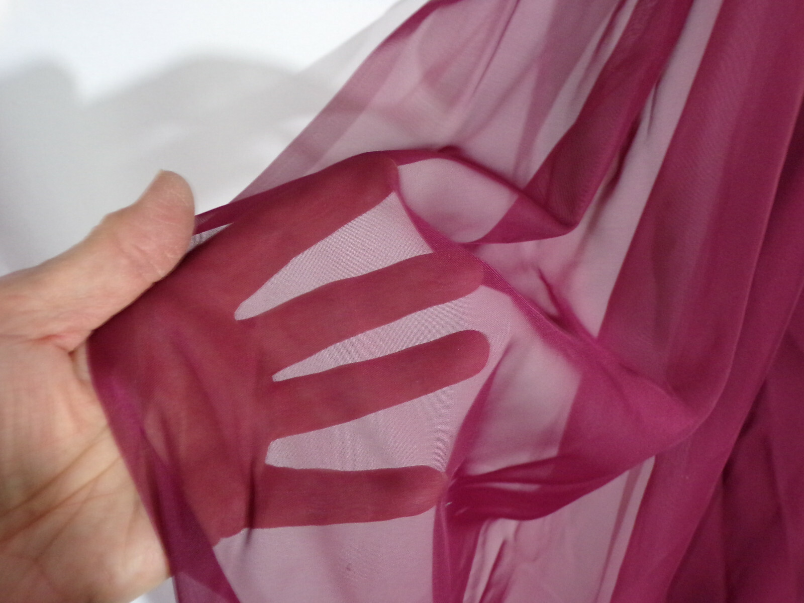 Vintage Window Scarf Panel 216″ x 58″ Classic Burgundy Polyester Sheer D22