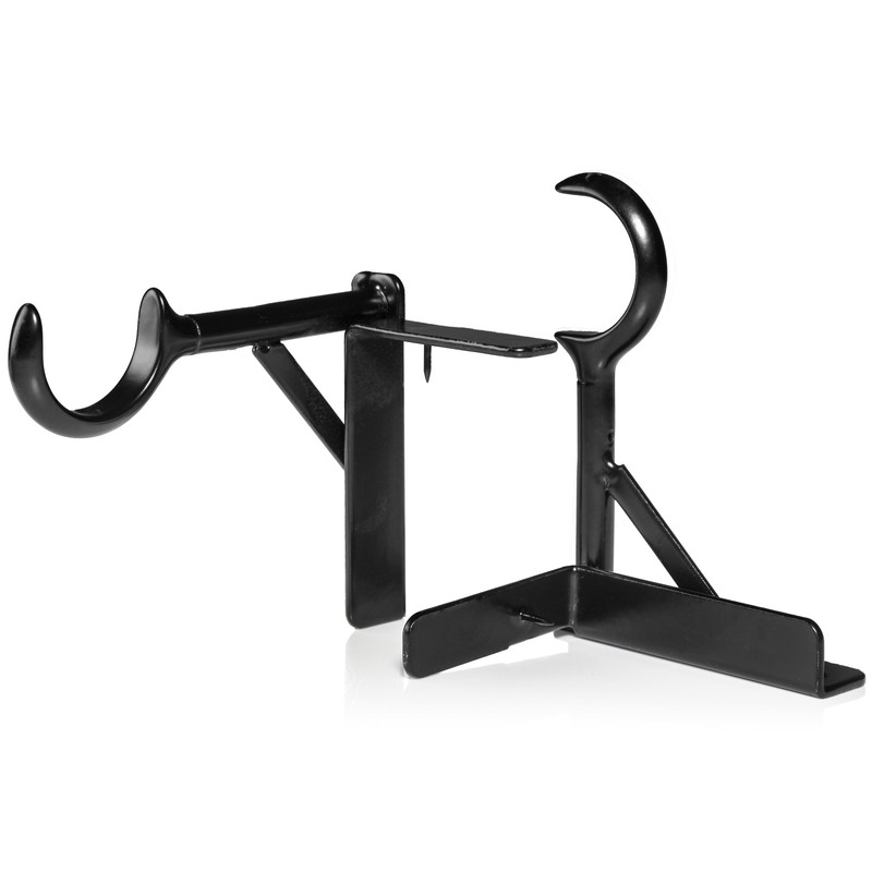 TAP BRACKET TBBLACK-MC6 30 lbs. Capacity Black Steel Top Mount Curtain Bracket