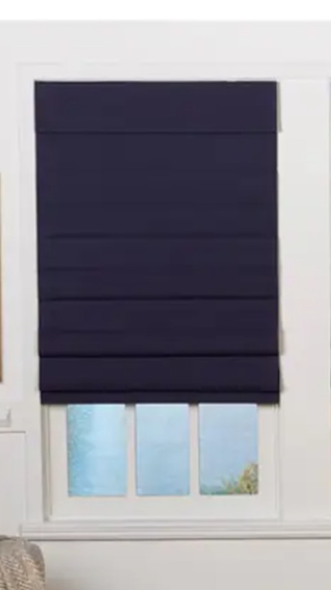 Real Simple Cordless Roman Cellular Shade 34 x 72 – Navy Color