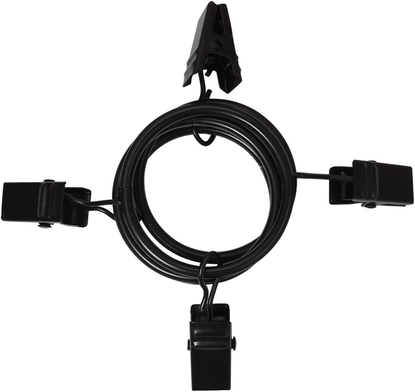 90 Pack Curtain Rings with Clips, Drapery Clips with Rings, Drapes Rings 1.26 in