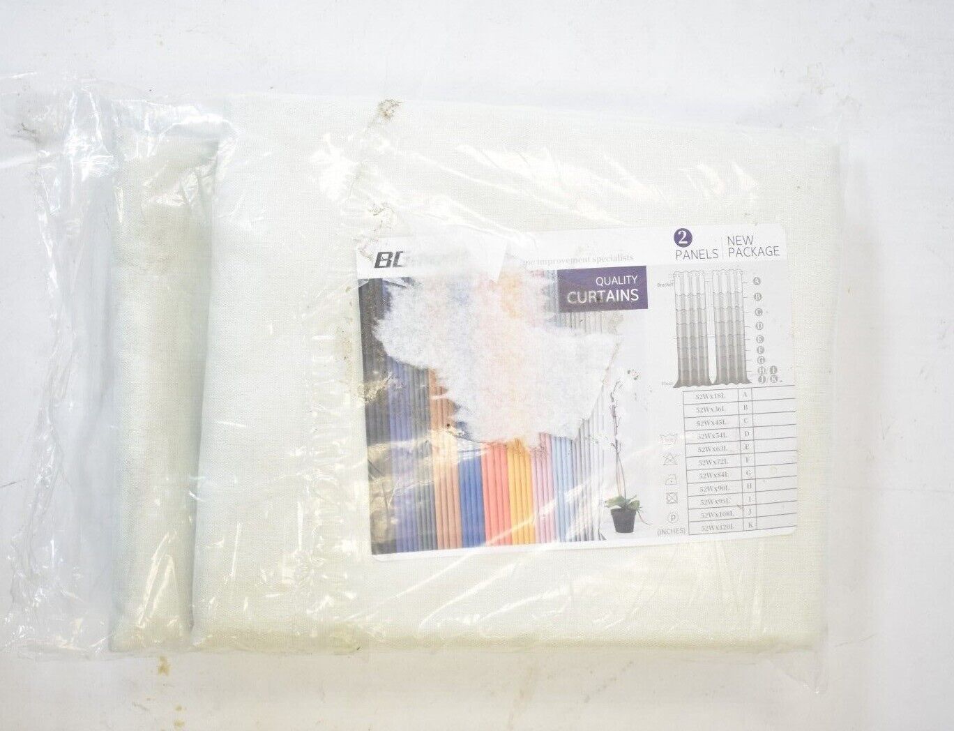 BGment Thermal Insulated Blackout Curtain Panels 52″ x84″ Ivory White/Khaki 2 PK
