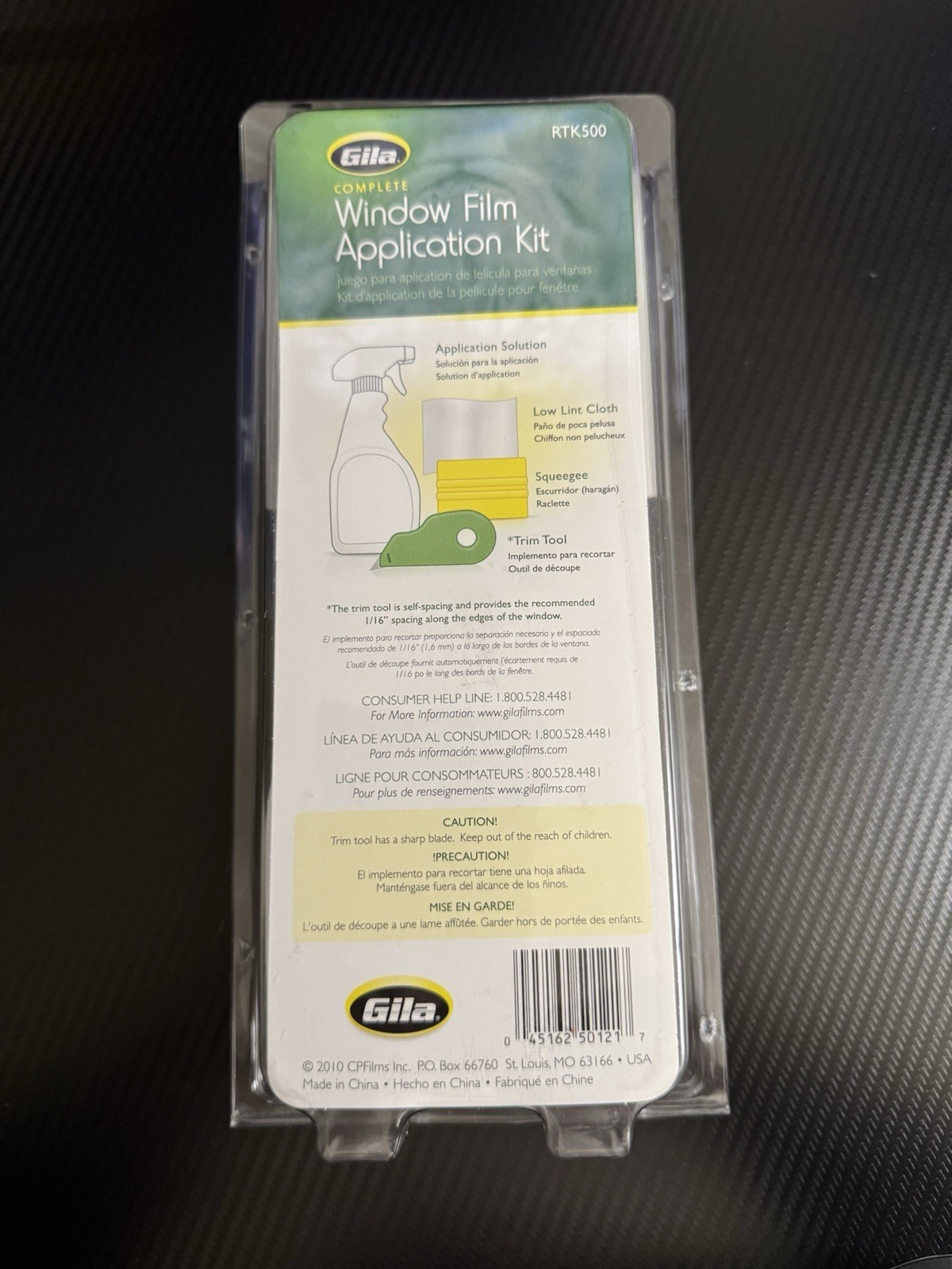 Gila Window Film Application Kit w/ Solution, Cloth, Squeegee, Trim Tool RTK500