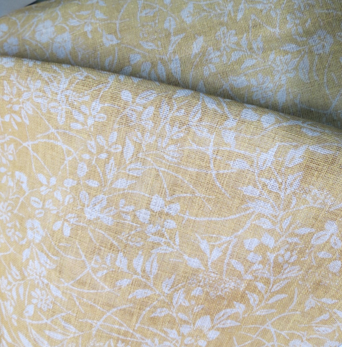 Ralph Lauren Japanese 2 Floral Curtains 50×84 Yellow Sheer Back Tab Panels