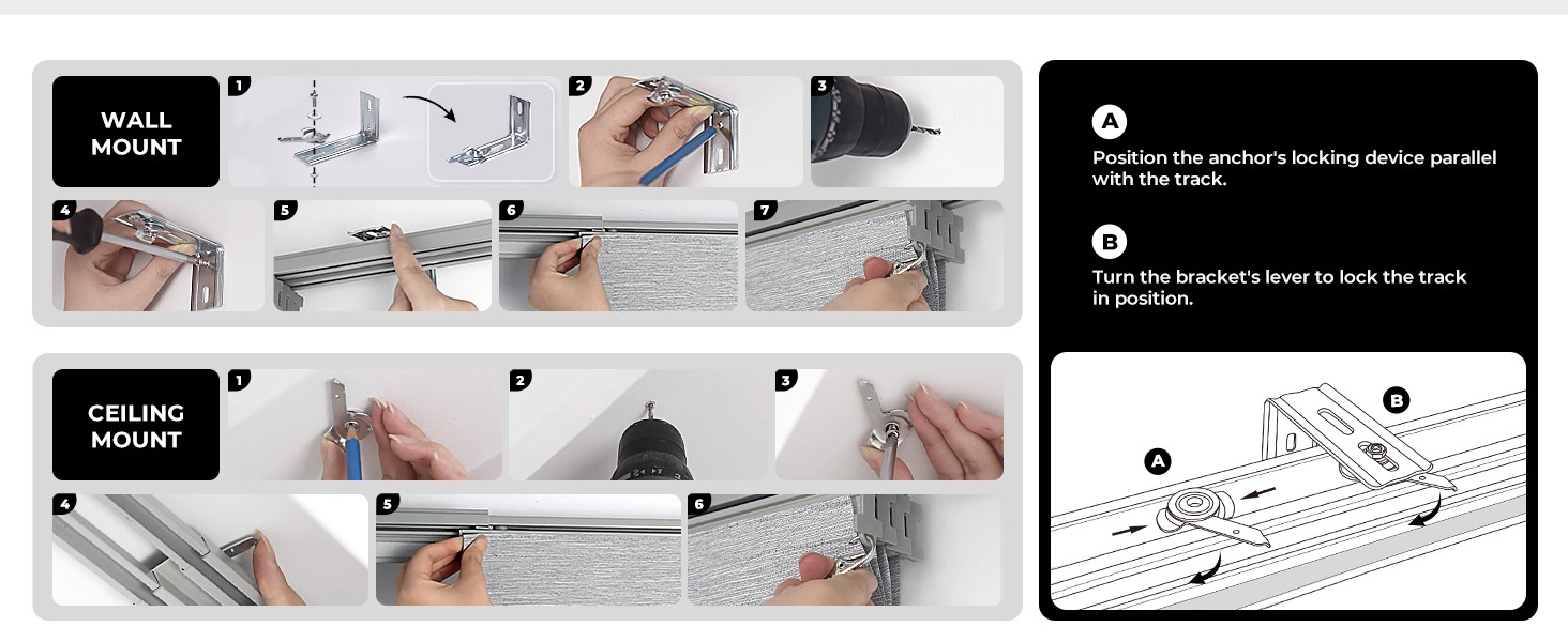 Panel Track Blinds for Sliding Doors, Light Filtering Grey | Extendable Track