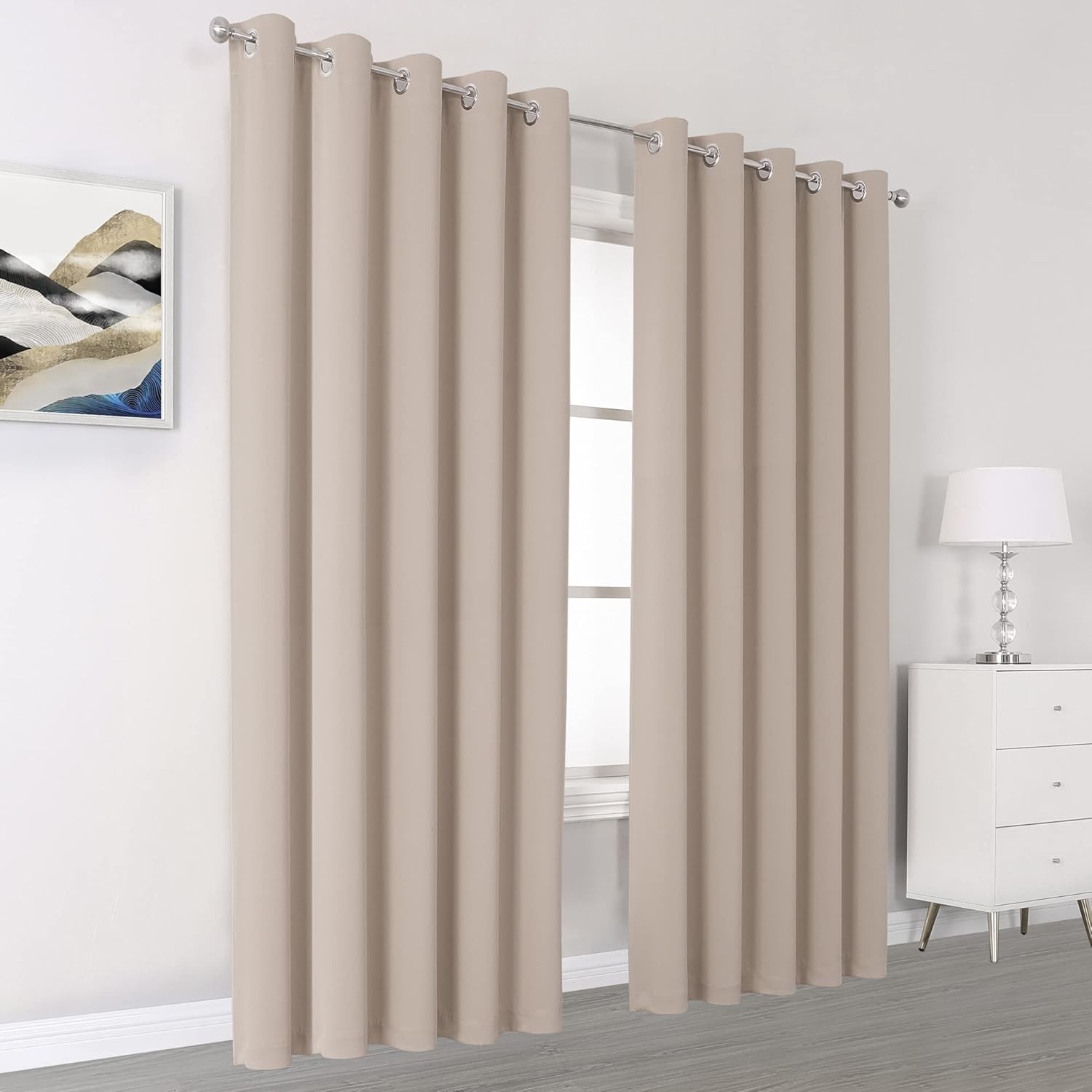 Curtains 90 Inches Long 2 Panels Set Extra Wide 60 Inches Warm Taupe – Nursery
