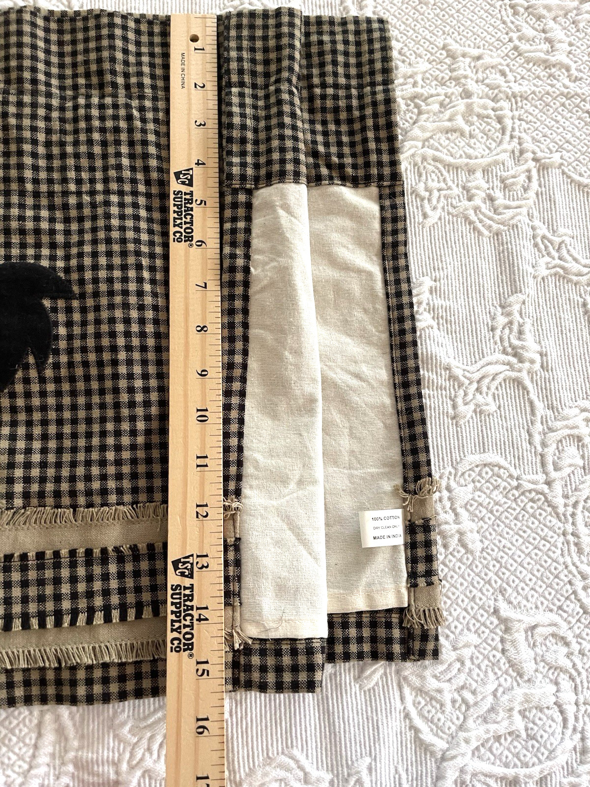 Farmhouse Rise and Shine Rooster Valance Home Collections by Raghu Country Lined